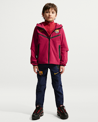 FC Barcelona Tech Big Kids' (Boys') Nike Soccer Full-Zip Jacket